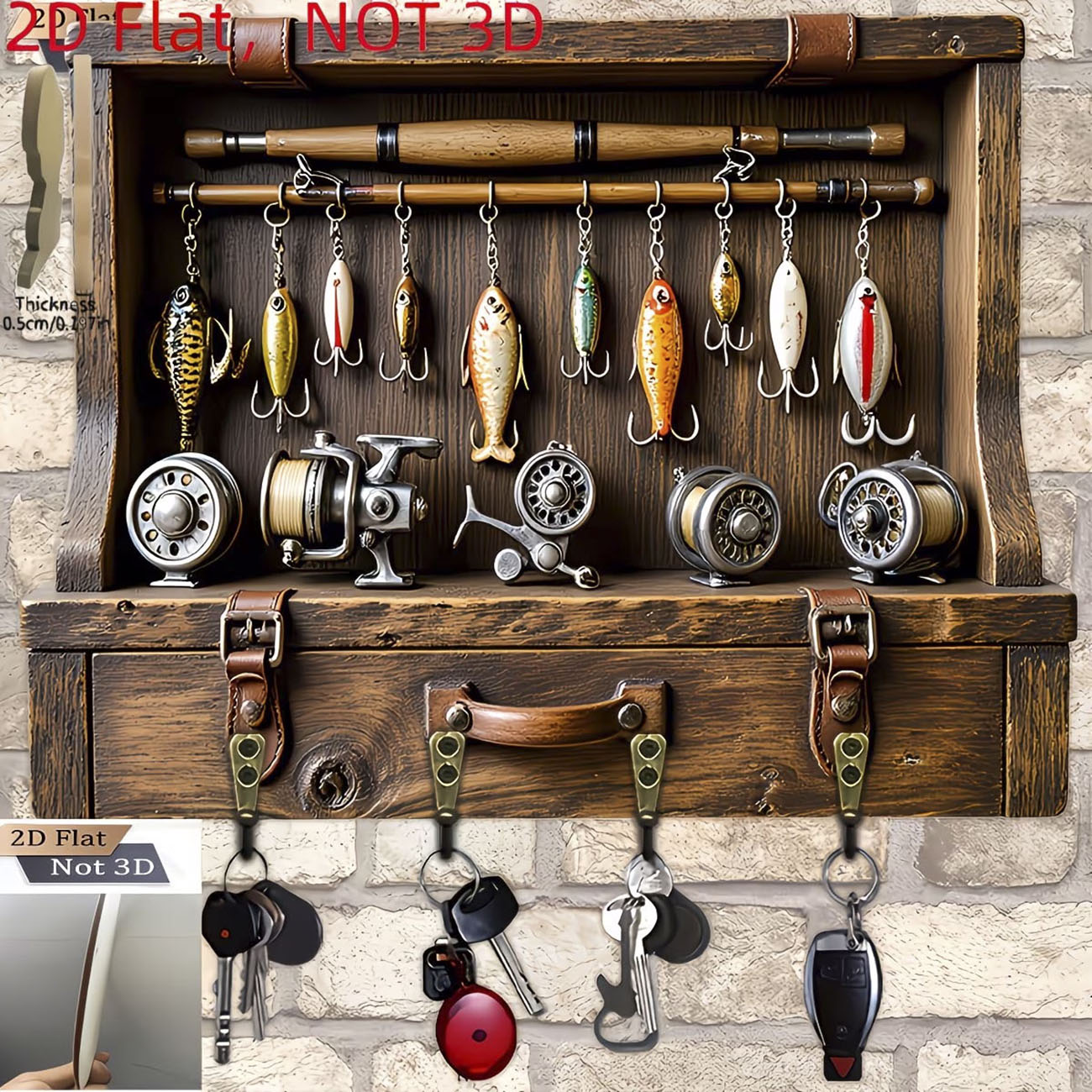 حامل مفاتيح بتصميم طعم صيد عتي - مراجعة Fly Reel وسعره